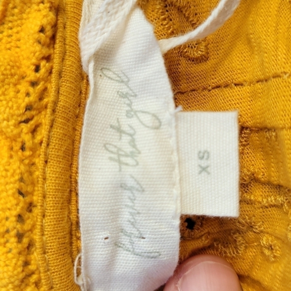 Anthropologie Forever That Girl Gold Orange Lace Embroidered Blouse Size XS - Picture 10 of 12